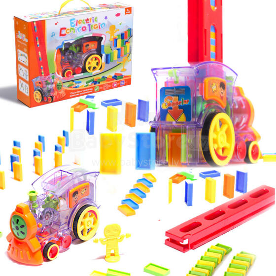 Ikonka Art.KX6680_1 Locomotive Train domino puzzle transparent