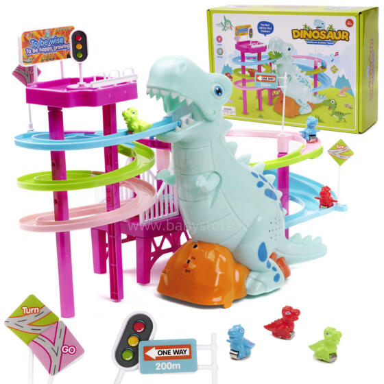Ikonka Art.KX6120 Dinosaur race track dinosaur sounds lights