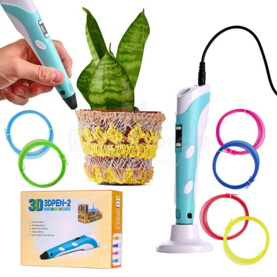 Ikonka Art.KX5381 3D printer pen set + 9m cartridges
