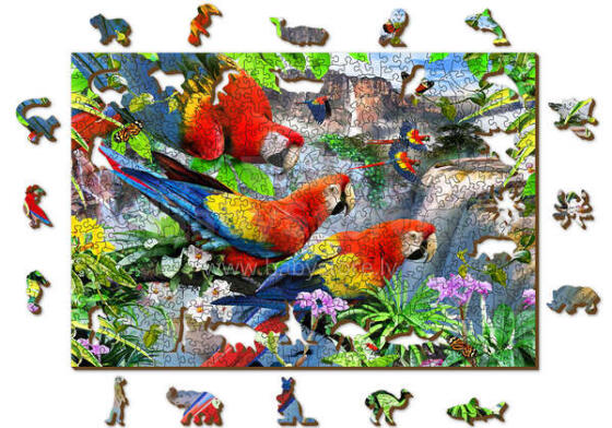 Wooden City Wood Puzzle  Art.EX 505-0007-L Wooden developmental puzzle
