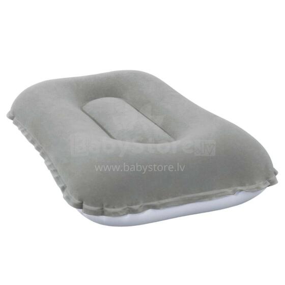 Ikonka Art.KX5014 BESTWAY 67121 Ceļojumu piepūšamais spilvens no velūra, pelēks