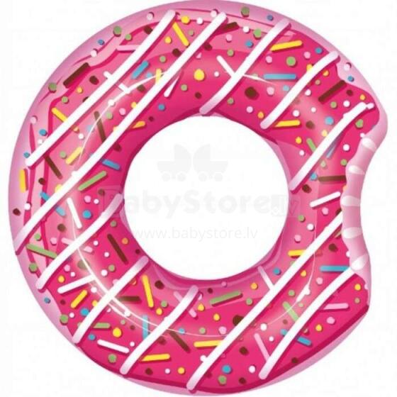 Piepūšamās riteņu donuts - rozā 120 cm