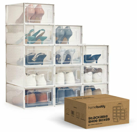 Plastic shoe boxes 12 pcs.