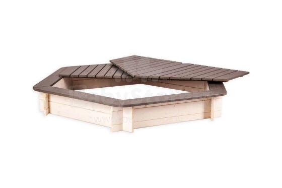 Folkland Art.150131 White Graphite Sandbox with cover 130cmx130cmx20cm
