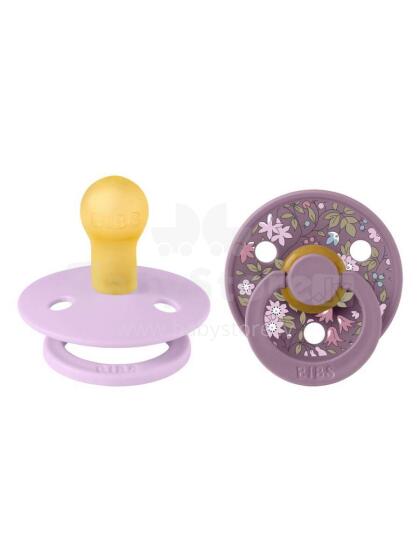 Bibs Liberty Colour Round – Camomile Lawn Violet Sky Mix Art.150168 Pacifier, 100% natural  6-18  (2pcs)