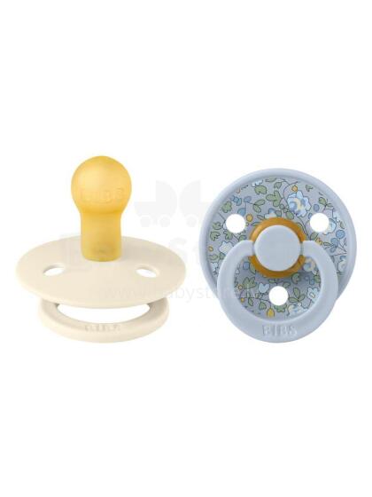 Bibs Liberty Colour Round – Eloise Dusty Blue Mix Art.150194 Soothers 0-6 m, 100% natural