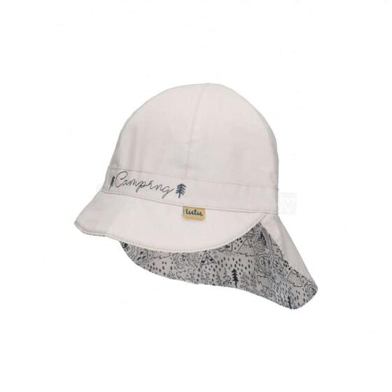 TuTu Art.3-006578 Beige double-sided hat with neck protection