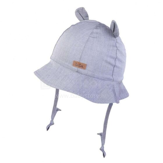 TuTu Teddy bear Art.3-006086 Grey hat-panama with laces