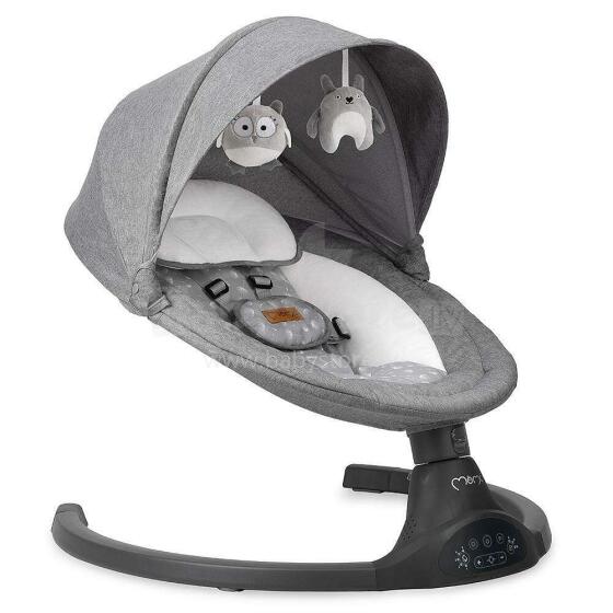 Momi Bouncer LAMI Art.BULE00022 Dark Grey Стильное детское кресло-качалка с музыкой