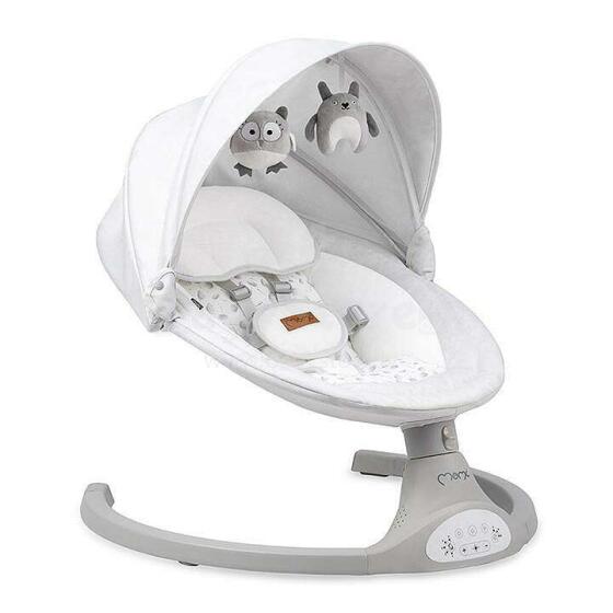 Momi Bouncer LAMI Art.BULE00023 Light Grey Стильное детское кресло-качалка с музыкой