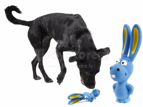 Žaislas šunims - guminis triušio kramtukas 16,5 cm