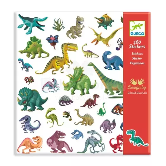 Djeco 160 наклеек Dinosaurs Art.DJ08843