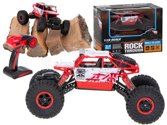 Ikonka Art.KX9643_3 RC auto Rock Crawler HB 2.4GHz 1:18 sarkans