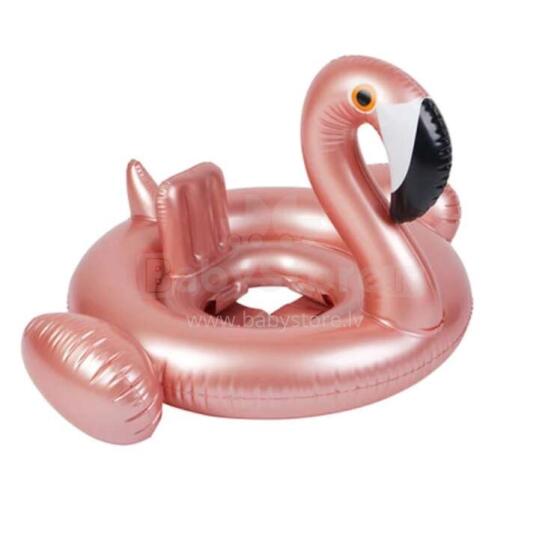 Ikonka Art.KX7512 Piepūšamais ritenis ar sēdekli bērniem Flamingo