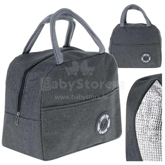 Ikonka Art.KX5110_2 Thermal insulation bag breakfast lunch grey