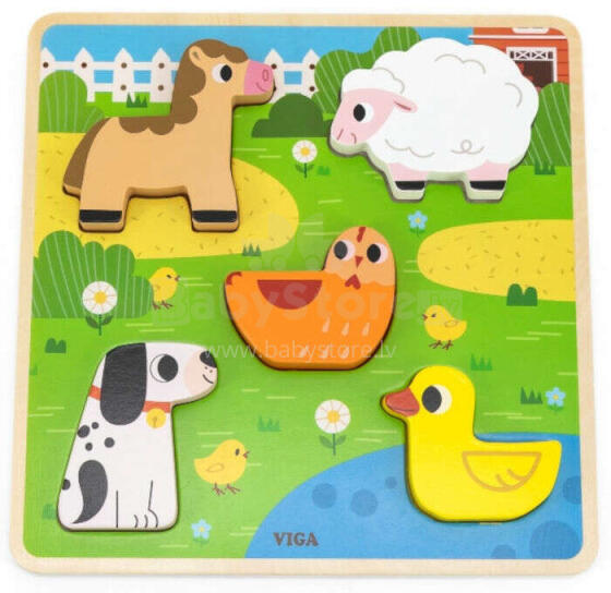 Viga Puzzle Animals Art.44662