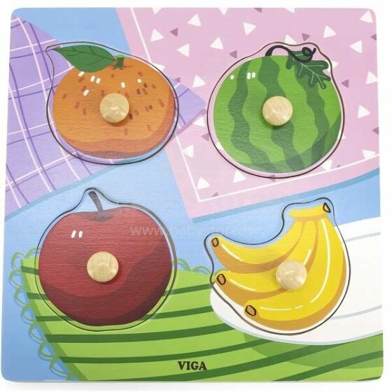 Viga Puzzle Fruit Art.44597 Koka puzle