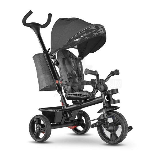 Lionelo Haari Art.150624 Grey Children's tricycle with handle and roof