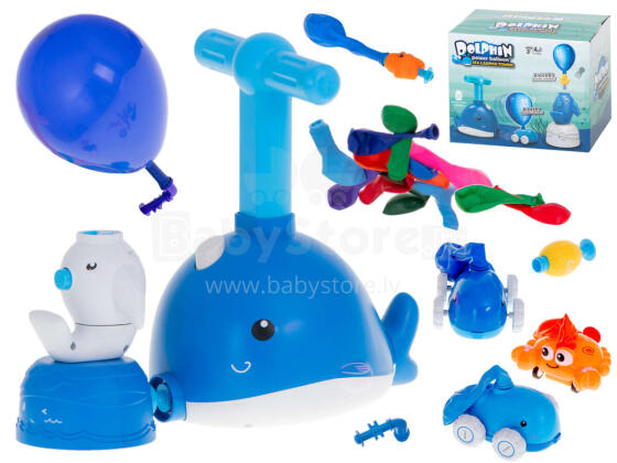 Ikonka Art.KX5920 Aerodynamic car dolphin balloon launcher