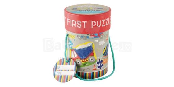 Floss&Rock Zuja Art.40P3595 My First Puzzles Construction 4 puzzle set (3, 4, 6 & 8 piece)