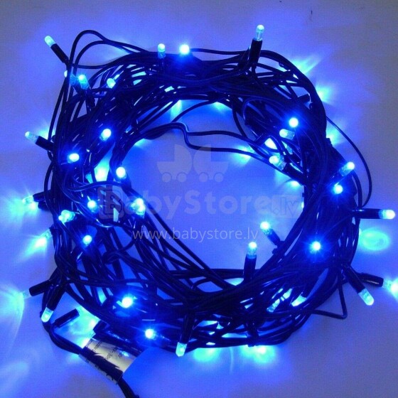 300 LED Ziemassvētku āra vītne, garums 27,7 m., Zilā krāsā