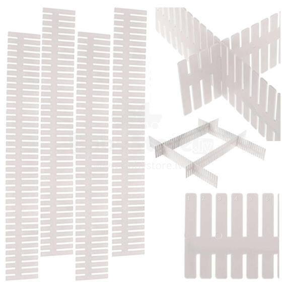 Ikonka Art.KX5126 Drawer divider organiser 4pc.
