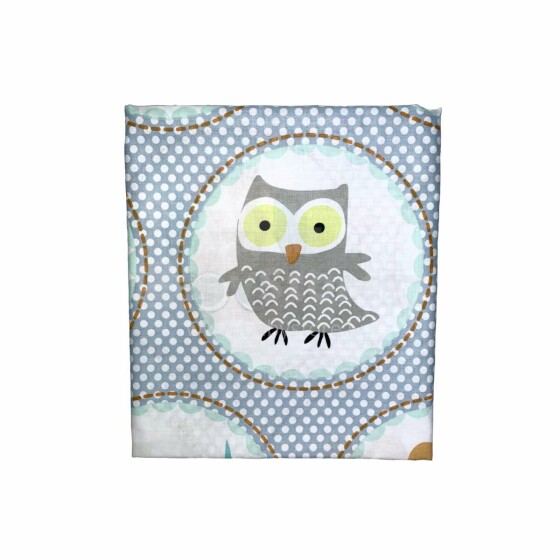 UR Kids Bedding Art.151205 Owl Детский пододеяльник из 100% хлопка 75x100cm