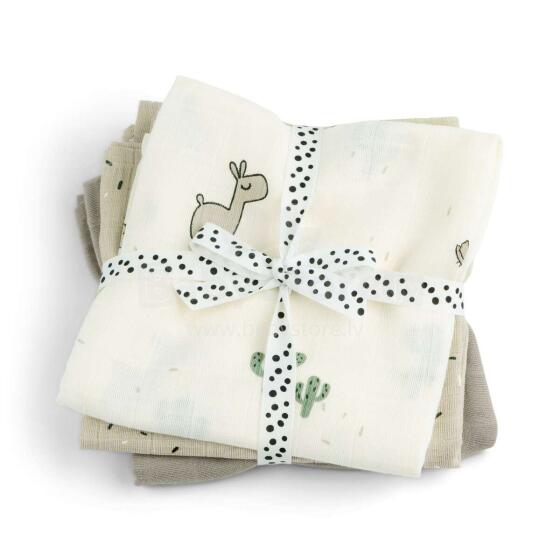 Done by Deer Burp cloth 3-pack, Lalee Sand