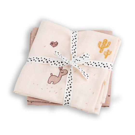 Done by Deer Swaddle 2-pack, Lalee Powder (120x120 cm)