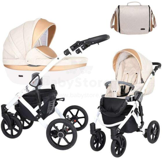 Kunert Mila White Art.MI-3 Gold Universal stroller 2 in 1