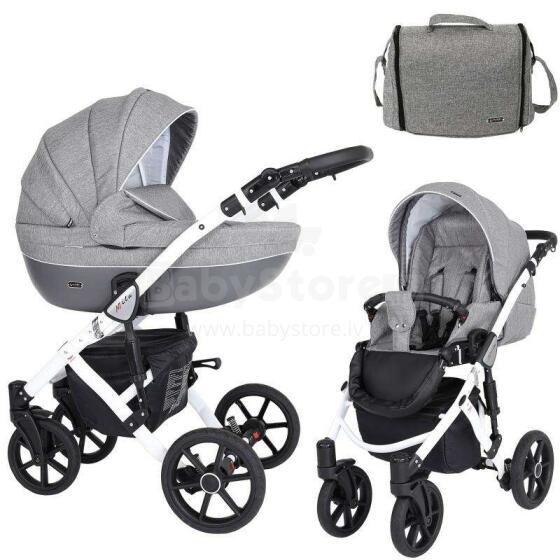 Kunert Mila White Art.MI-08 Dark Grey Universal stroller 2 in 1