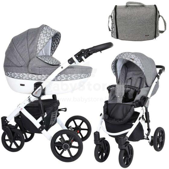 Kunert Mila White Art.MI-15 Grey Universal stroller 2 in 1