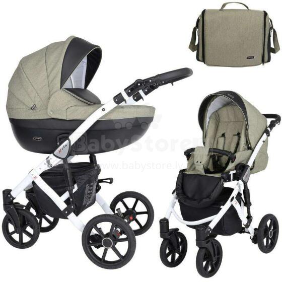 Kunert Mila White Art.MI-16 Khaki Universal stroller 2 in 1