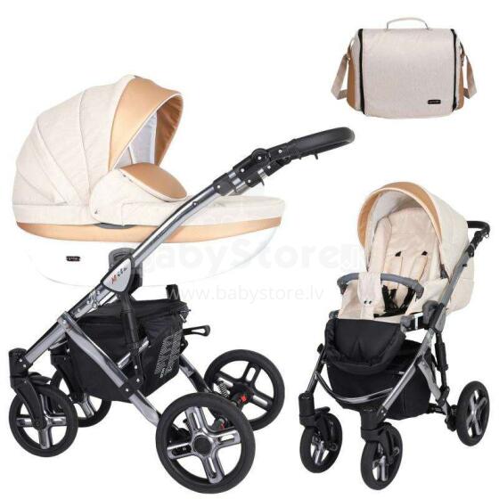 Kunert Mila Premium Class Graphite Chrome  Art.MI-03 Gold Universal stroller 2 in 1
