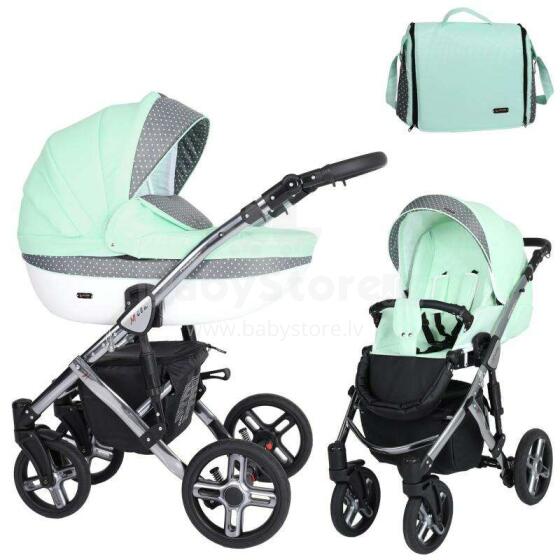 Kunert Mila Premium Class Graphite Chrome  Art.MI-14 Mint Universal stroller 2 in 1