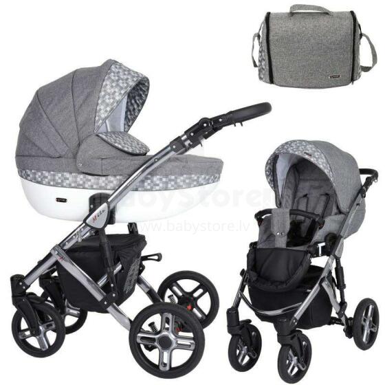 Kunert Mila Premium Class Graphite Chrome  Art.MI-15 Grey Universal stroller 2 in 1