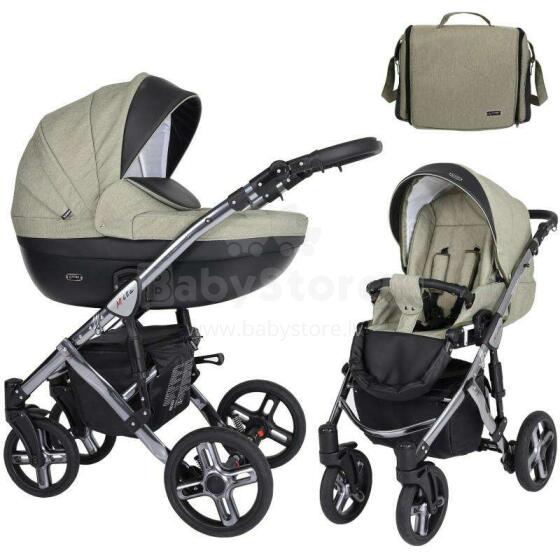 Kunert Mila Premium Class Graphite Chrome  Art.MI-16 Khaki Universal stroller 2 in 1