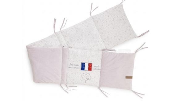 Doux Nid Old Rose and Boho Garden French Cot Bumper Art.2200780 Cot Bumper 30x180 cm