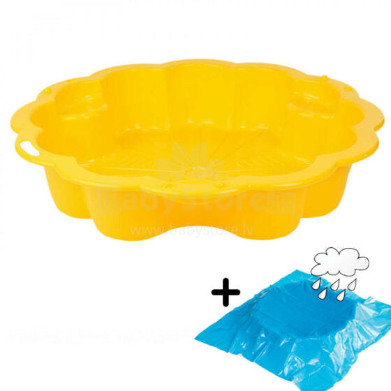 3toysm Art. 69485 Sandpit Big daisy yellow with cover