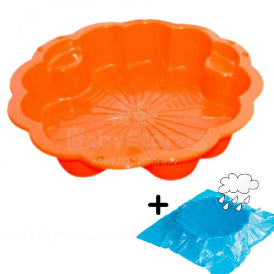 3toysm Art. 69486 Sandpit Big daisy orange with cover