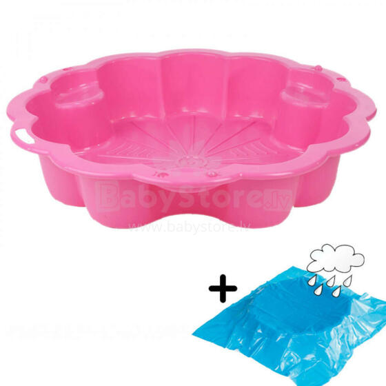 3toysm Art. 69484 Sandpit Big daisy pink with cover