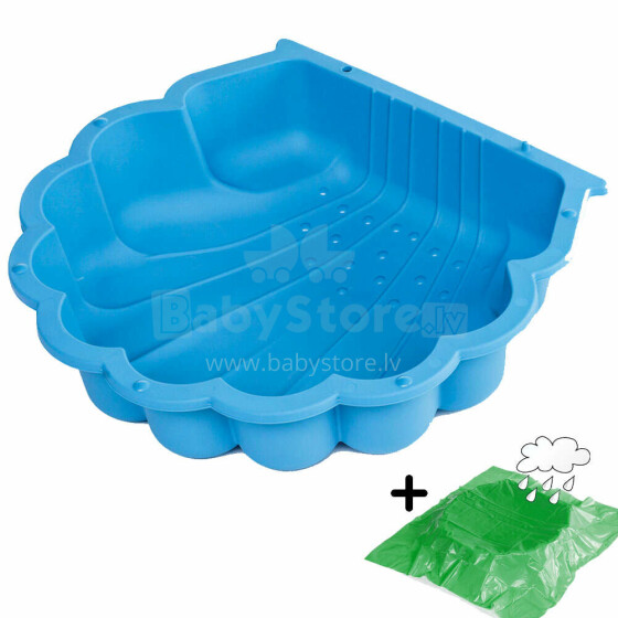 3toysm Art. 69660 Sandpit Big shell blue with cover