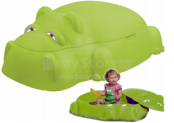 3toysm Art.18518 Sandpit Hipolit with cover green