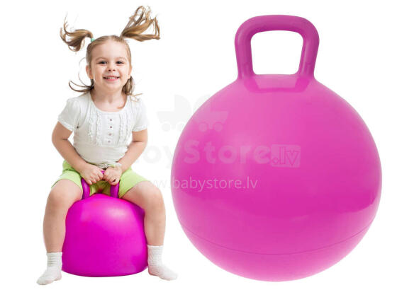 Ikonka Art.KX5383_1 Kangaroo jumping ball 45cm pink