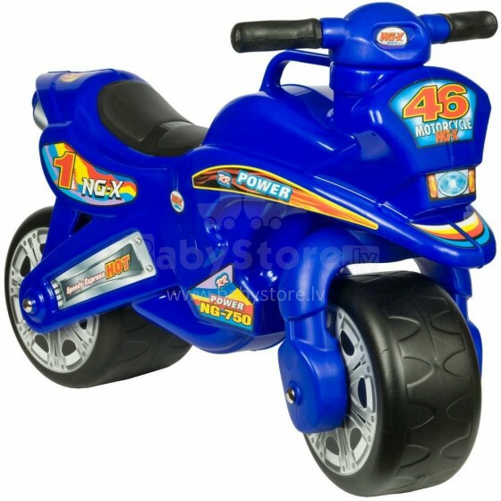 3toysm Art.MB1 Inlea4Fun bouncer in the form of a motorcycle - blue Bērnu motocikls