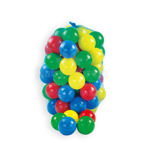 3toysm Art.10964 Playballs 100 pcs in net 60 mm Ball for a dry pool 100 pcs