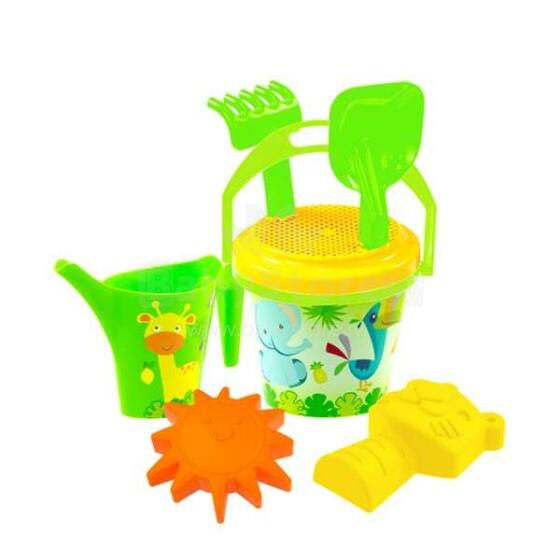 3toysm Art.11100 Big summer set with small bucket green