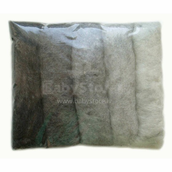 Wool Felt Art.VKMIX12-50 Шерсть разноцветная для Сухого и Мокрого валяния,5 шт.(50г)