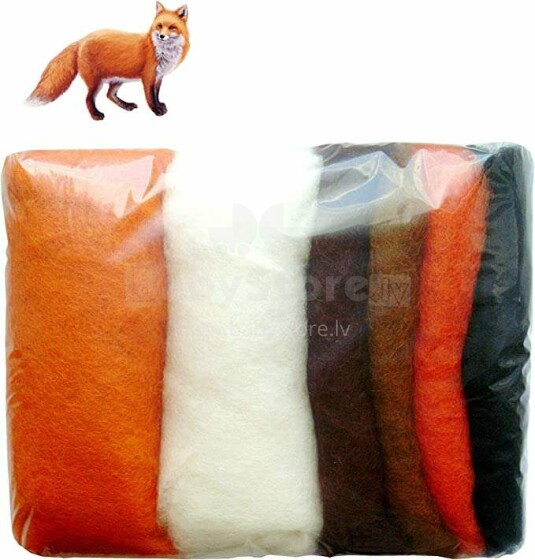 Wool Felt Art.VKMIX51-50 Шерсть разноцветная для Сухого и Мокрого валяния,6 шт.(50г)