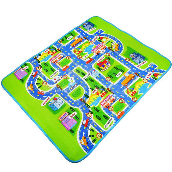 Ikonka Art.KX9883 Educational foam mat for children street 160x130cm